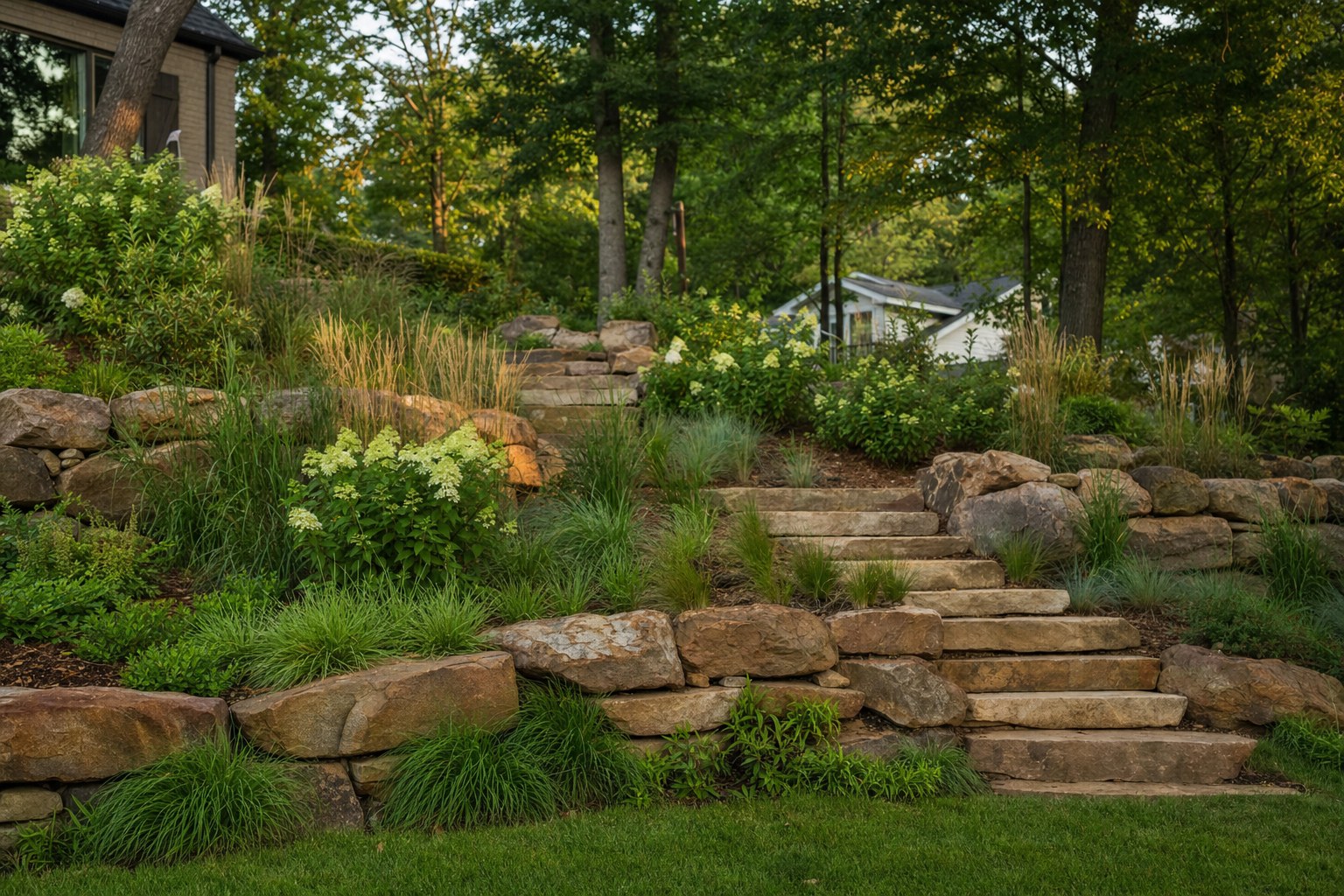Hixson · Terraced slope with boulder walls · 2024