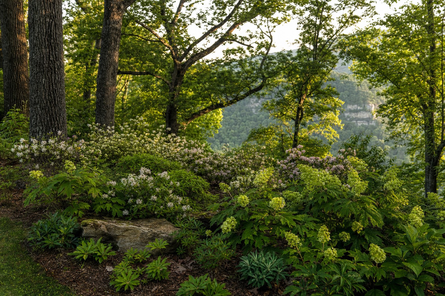 Lookout Mountain · Shade garden under old oaks · 2020