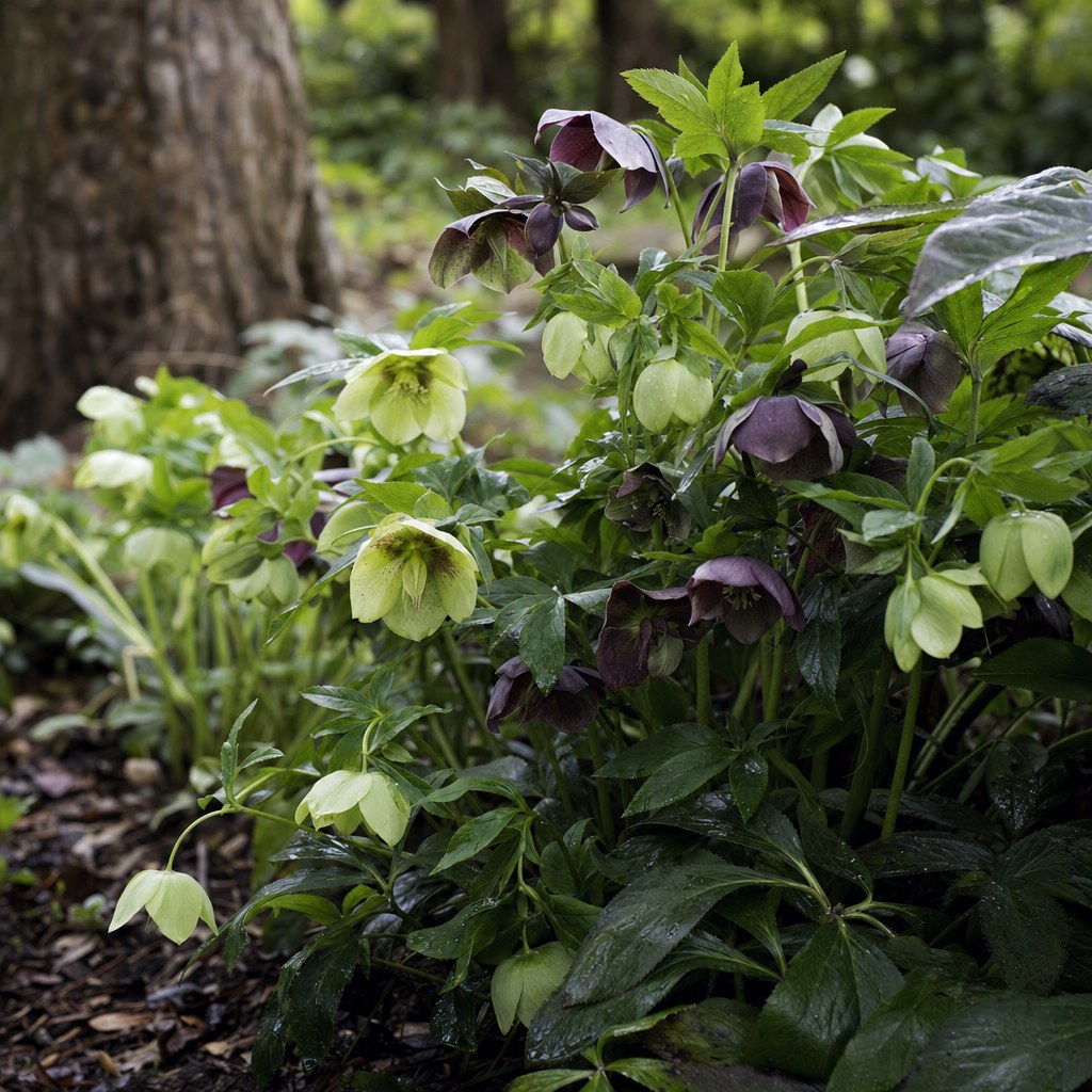 Hellebores close-up
