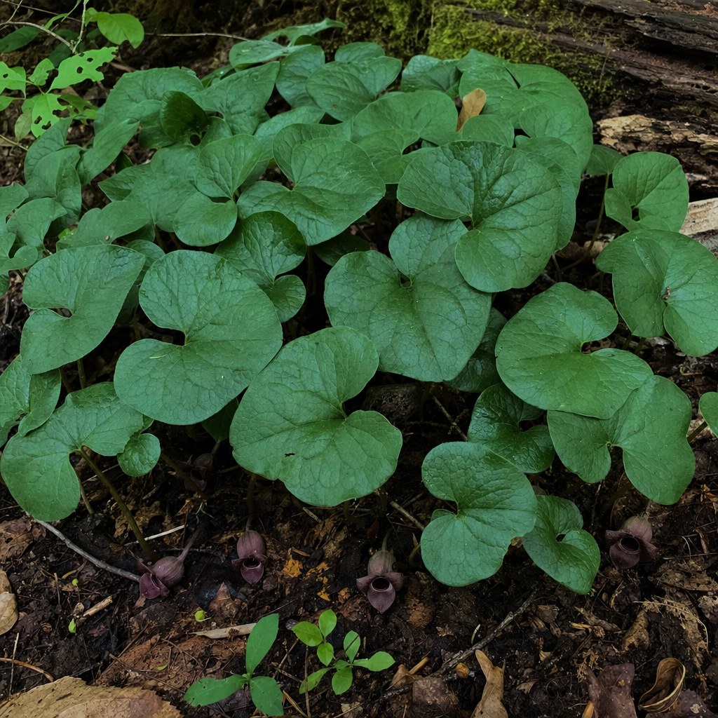 Wild ginger close-up